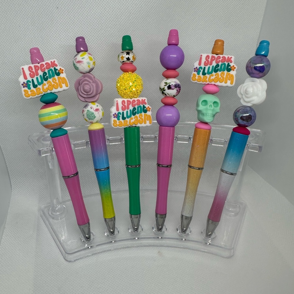 Beaded pens.